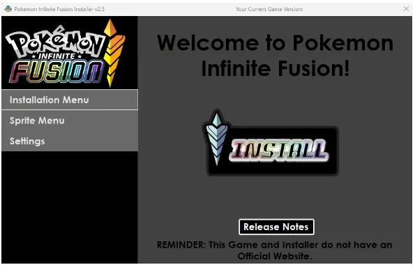 Pokemon infinite Fusion App Installation