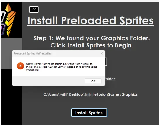 Setting Up preloaded sprites