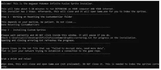 Pokemon infinite Fusion Sprite Installation