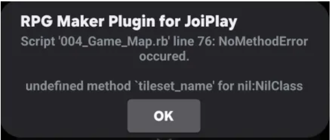 Map not displaying correctly or Tileset Name Error